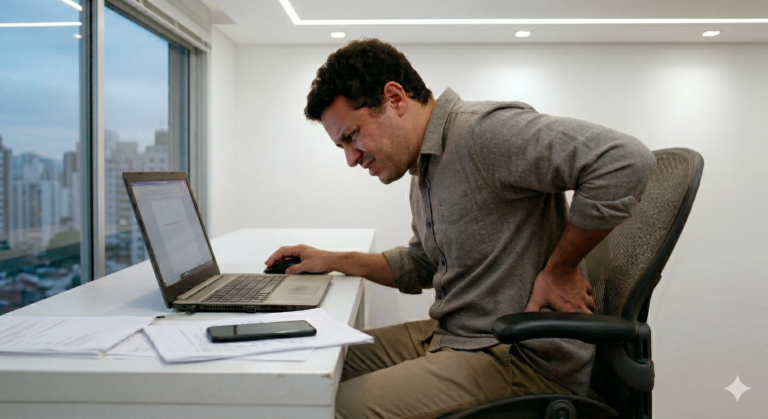 O erro comum que transforma uma dor leve na coluna em uma limitação permanente